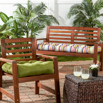 Teak Wood Chair and Loveseat with Mix and Match Cushions
