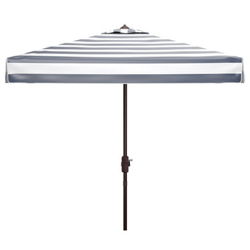 Safavieh Elsa Fashion Line 7.5' Square Umbrella, Navy/White