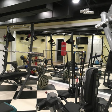 Unfinished Basement Turned Into Residential Gym
