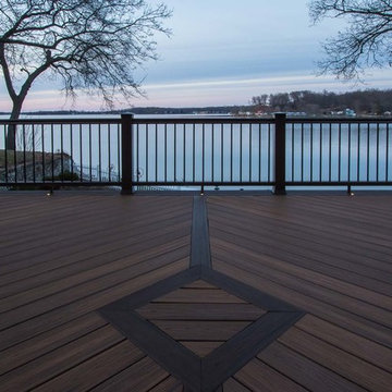 Panoramic Lake Home Deck at Gun Lake