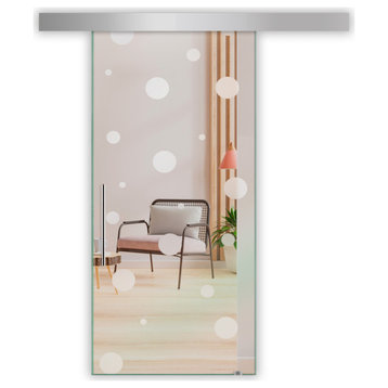 Sliding Glass Door With Designs ALU100, 28"x81"