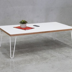 Bernie White Plywood Coffee Table Custom Made in Melbourne - Coffee Tables