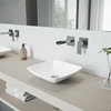 VIGO Hyacinth Handmade Matte Stone Vessel Bathroom Sink With Wall Mount Faucet
