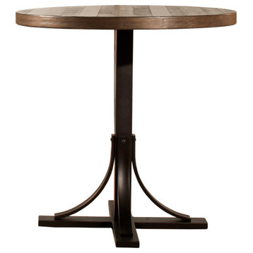 Hillsdale Jennings Round Counter Height Dining Table with Metal Pedestal Base