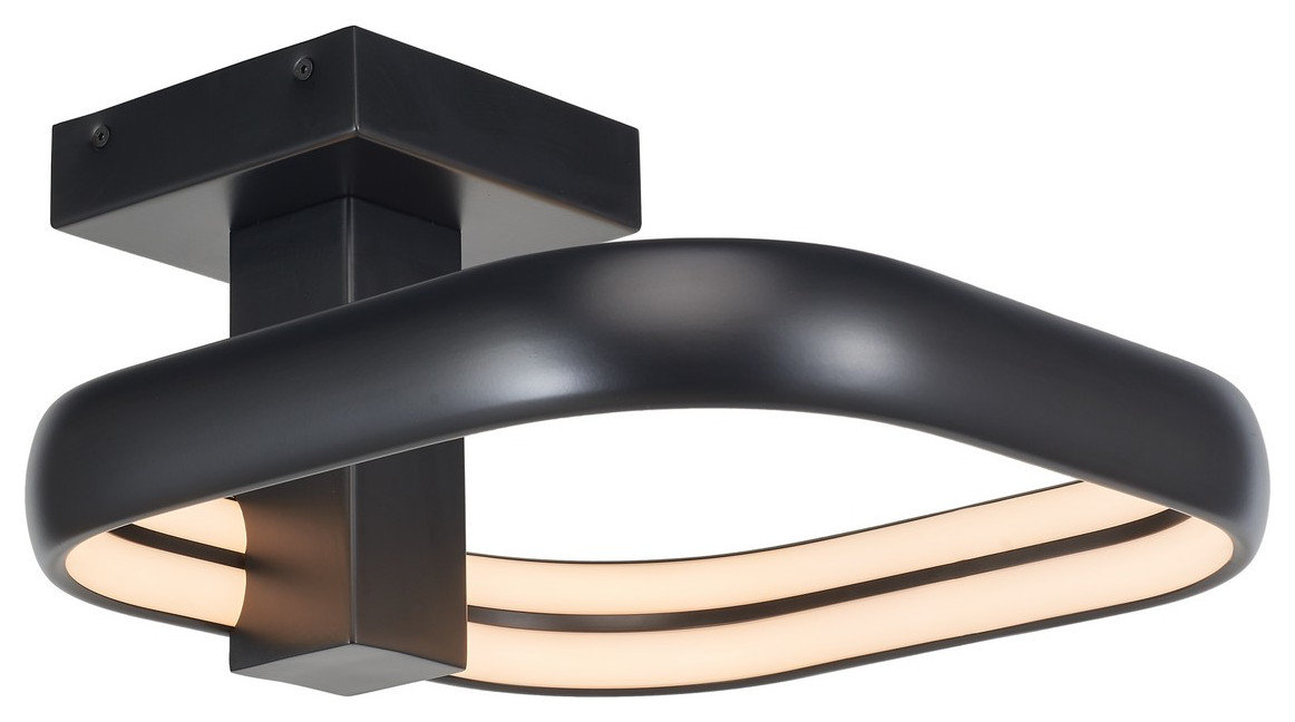 Rave LED Flushmount in Matte Black - Modern - Flush-mount Ceiling ...