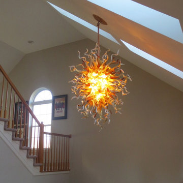Blown Glass Chandelier - Art Glass Chandelier Commission