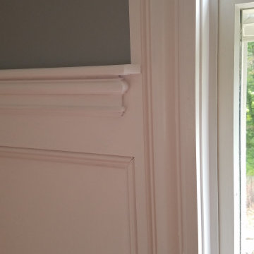 Wainscoting, Chair, Fluted Window Trim Detail