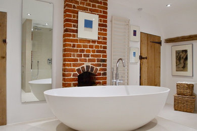 Photo of a contemporary bathroom in Cambridgeshire.