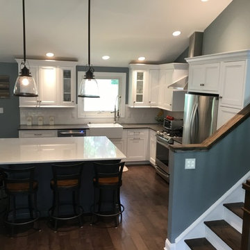 White transitional kitchen