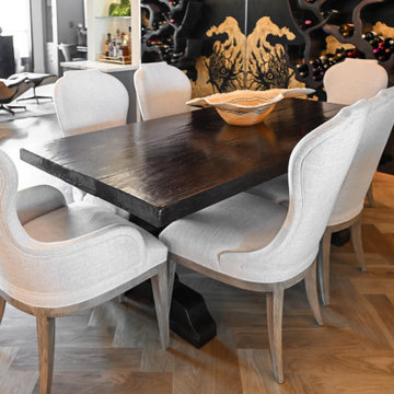 White Oak Herringbone — Dining Room, Buckhead High-Rise Atlanta