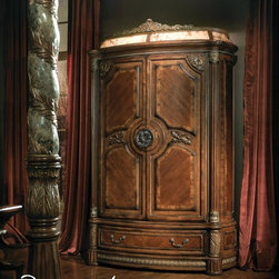 AICO Furniture - Villa Valencia Armoire in Chestnut - 72080 - Armoires And Wardrobes