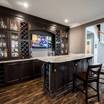Entertainment Center with Bar in South Jersey Residence