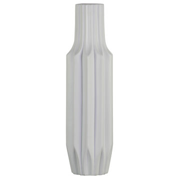 Marcus Ceramic Vase, Matte White, Large