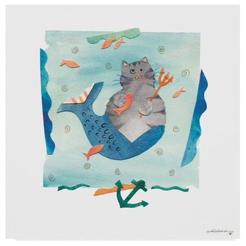 Whiskers Studio 'Tabby Mermaid' Canvas Art