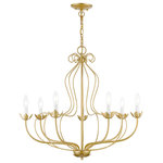 Livex Lighting - Livex Lighting 7 Light Soft Gold Chandelier - The seven-light Katarina floral chandelier showcases a graceful look. The soft gold finish completes this timeless and casual design.