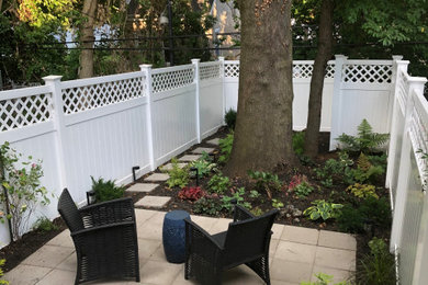 Inspiration for a backyard concrete paver patio remodel in Philadelphia