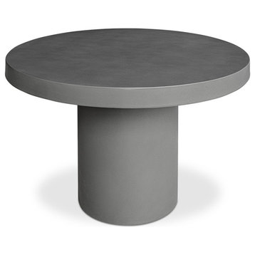 47.25 Inch Outdoor Dining Table Grey Contemporary
