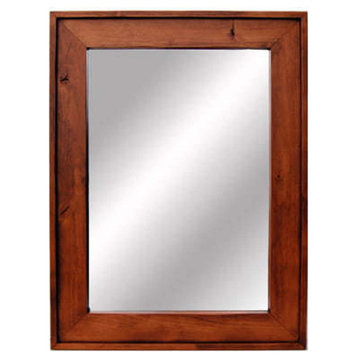Wooden Mirror, Cherry Wood Stained Mirror, Mapleton Style, 26"x30"