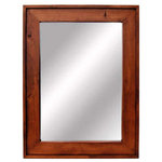 My Barnwood Frames - Wooden Mirror, Cherry Wood Stained Mirror, Mapleton Style, 26"x30" - This beautiful hand-finished frame is built from solid alder and stained cherry. The frame is 3.75 inches wide with a depth of 1.25 inches. This beautiful wood mirror has been smoothed and polished making it versatile enough to look great in even more formal settings. Consider adding it above your bathroom vanity or by the front entry for quick touch-ups as you run out the door in the morning. The rich color of the finish makes it a great addition to a study with matching wood furniture..