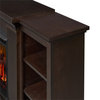 Real Flame Winterset Solid Wood Slim Media Electric Fireplace in Dark Walnut