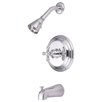 Kingston Brass Tub and Shower Faucet, Polished Chrome