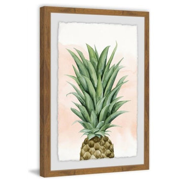 "Pineapple on Coral II" Framed Painting Print, 12"x18"