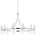 Hudson Valley Lighting - Gates 12-Light Chandelier, Polished Nickel Finish - A fresh, floral take on a classic design. Gates's traditional candlestick holders are updated by an arm that stretches downward ending with a small ball. The tulip-shaped accents add a sweet detail.