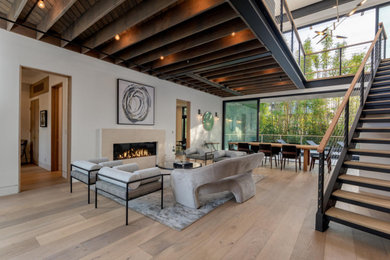Trendy living room photo in Los Angeles