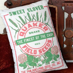 Sweet Clover Seed Sack Pillow - Decorative Pillows