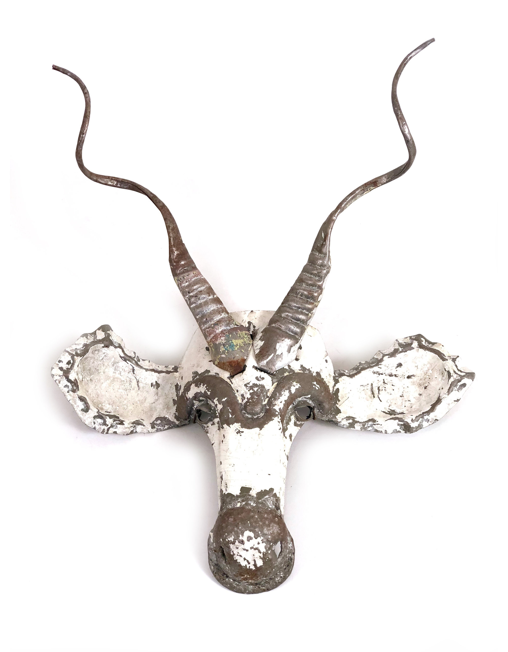 Curated visual reference: Visual Reference: Kudu Animal Mask Recycled Metal Wall Art Rustic Metal Wall