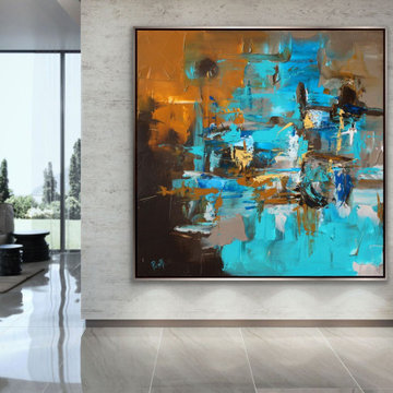 Original Handmade Modern Abstract Custom Art for Modern Contemporary Interiors