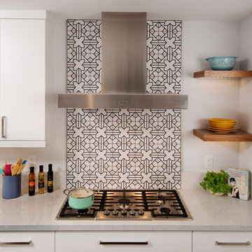 Black and White Tile Backsplash