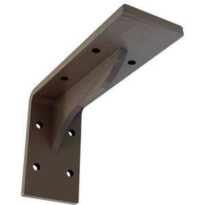 Ekena Millwork BKTM03X06X06MOABS Steel Bracket Morris 3W x 6D x 6H Antiqued Brass