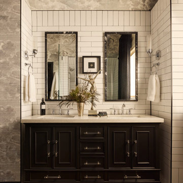 Luxury Black and White Primary Bath
