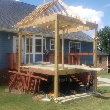 Screened and covered deck addition