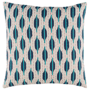 PAIR of 22 Greece Saffron Geometric Printed Pillow Covers