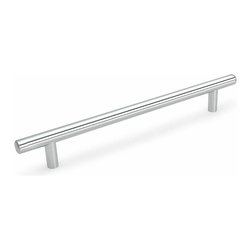 Cosmas - Cosmas 305-192CH Polished Chrome 7-1/2&rdquo; CTC (192mm) Euro Bar Pull [10-PACK] - Cabinet And Drawer Handle Pulls