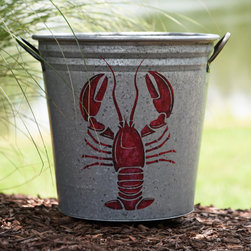 Lobster Galvanized Storage Bucket - Products