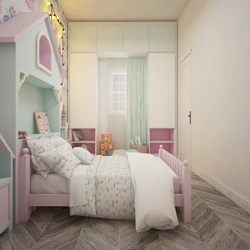 Classic European Design | Kid's Bedroom | 3BHK | Bonito Designs