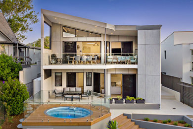 This is an example of a large modern exterior in Sydney.