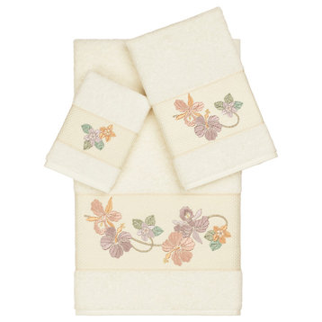 Caroline 3 Piece Embellished Towel Set