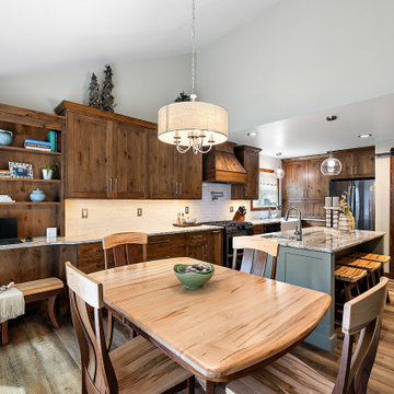 Showplace EVO Pendleton 275 in Rustic Alder Cashew and Evergreen Fog Kitchen