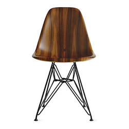 Eames Molded Wood Side Chair, Black Base - Dining Chairs
