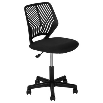 Office Chair, Adjustable Height, Swivel, Ergonomic, Metal, Black