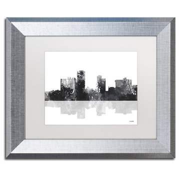 Watson 'Little Rock Arkansas Skyline' Art, Silver Frame, 11"x14", White Matte