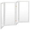3' Tall Clear Screen, White, 4 Panel