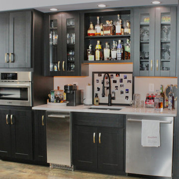 A custom basement bar designed for hosting and built with true craftsmanship