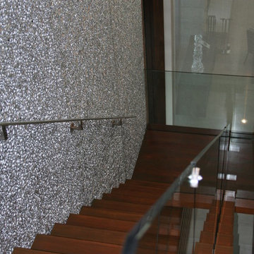 Modern Stair Project with Glass Panels