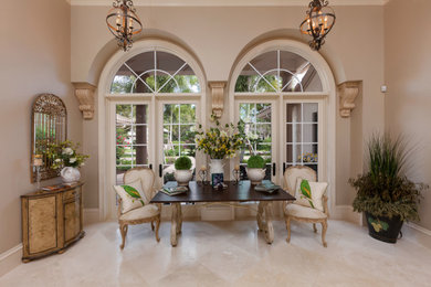 Inspiration for a mediterranean dining room remodel in Miami