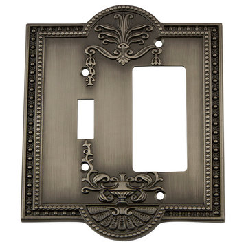 NW Meadows Switch Plate With Toggle and Rocker, Antique Pewter